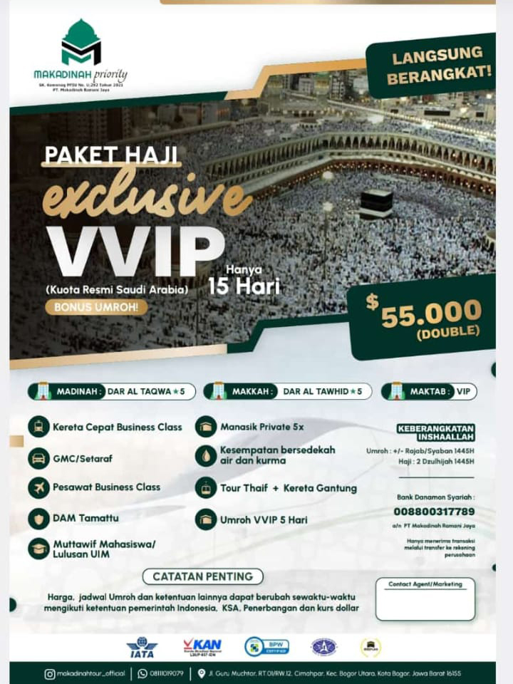 Paket Haji - Exclusive VVIP